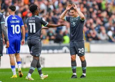GoAL 0-2 Plymouth Argyle orta saha oyuncusu Adam Randell (20), 22 Ekim 202 tarihinde İngiltere 'nin Bristol kentinde oynanan Bristol-Plymouth Argyle maçında skor 0-2 oldu.