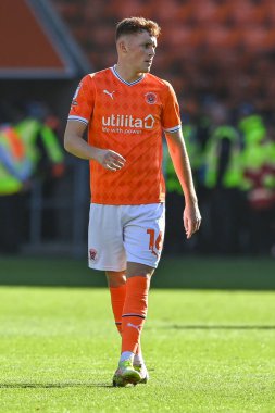 Blackpool 'dan Sonny Carey # 16 Gökyüzü İddia Şampiyonası maçı Blackpool Preston North End' e karşı Bloomfield Road, Blackpool, Birleşik Krallık, 22 Ekim 202