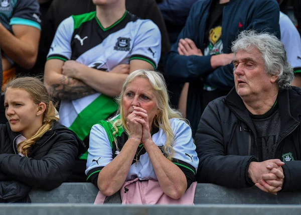 Plymouth Argyle Fans Sky Bet League Partida Bristol Rovers Plymouth — Fotografia de Stock