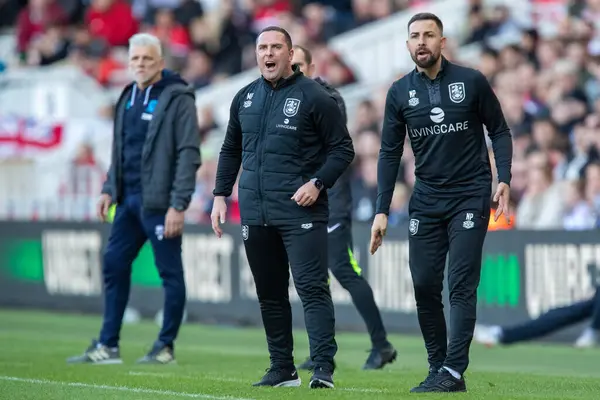 Mark Fotheringham Manager Huddersfield Town Durante Sky Bet Championship Match — Foto Stock