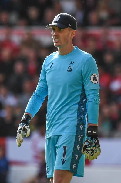 Dean Henderson Nottingham Forest Durante Partita Premier League Nottingham Forest — Foto Stock