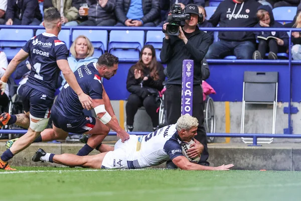 Ryan Hall England Goes Try Rugby League World Cup 2021 — Stock Photo, Image