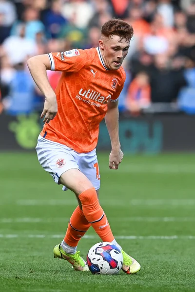 Sonny Carey Blackpool Gör Paus Med Bollen Sky Bet Championship — Stockfoto