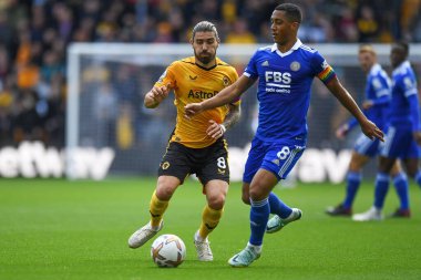 Leicester City 'den Youri Tielemans # 8 Premier League maçında Wolverhampton Wanderers - Leicester City - Molineux, Wolverhampton, Birleşik Krallık, 23 Ekim 2022
