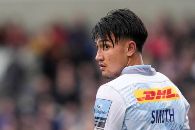 Marcus Smith # 10. Harlequins Gallagher Premiership maçı sırasında AJ Bell Stadyumu, Eccles, Birleşik Krallık 'ta Satış Köpekbalıkları vs.