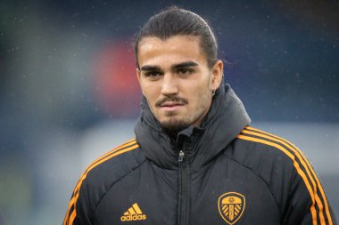Leeds United 'dan Pascal Struijk # 21 Premier Lig karşılaşması öncesinde Elland Road Stadyumu' na geldi.