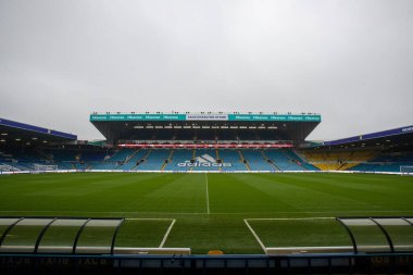 Elland Road Stadyumu 'nun genel görünümü, Premier League karşılaşması öncesinde Leeds United ile Fulham arasında 23 Ekim 202' de Leeds Road, İngiltere 'de oynanacak.