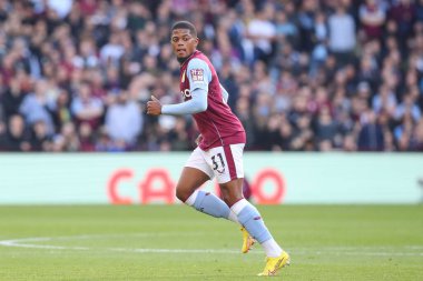Aston Villa 'dan Leon Bailey # 31 Premier Lig karşılaşmasında Aston Villa, Brentford' a karşı Villa Park, Birmingham, Birleşik Krallık, 23 Ekim 202