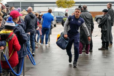 Sale Sharks koçu Paul Deacon, Gallagher Premiership maçından önce stadyuma geldi. Sale Sharks, Harlequins 'e karşı AJ Bell Stadyumu, Eccles, İngiltere, 23 Ekim 202