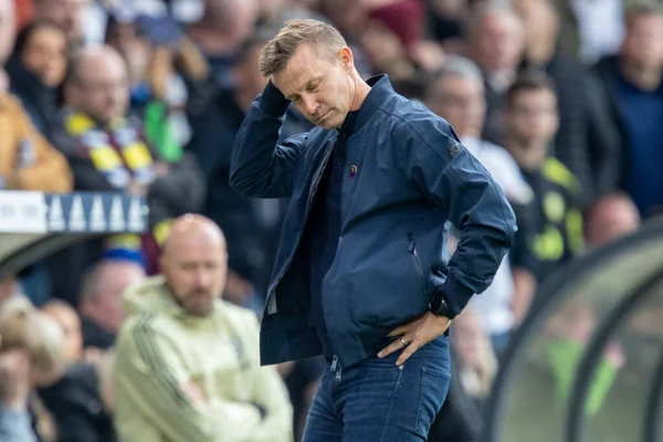 Dejected Jesse Marsch Manager Leeds United End Premier League Match — Stock Photo, Image