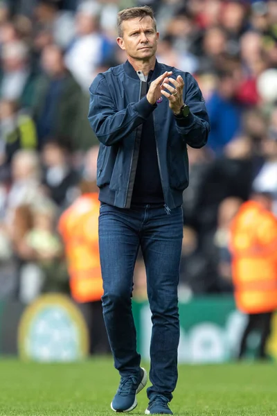 Jesse Marsch Manager Leeds United Aplaude Los Seguidores Tiempo Completo —  Fotos de Stock