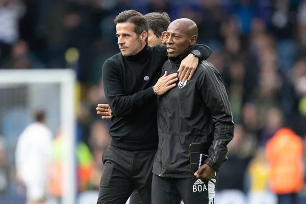 Marco Silva Manager Van Fulham Viert Met Luis Boa Meer — Stockfoto