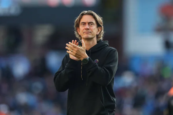 Thomas Frank Manager Brentford Thanks Fans Premier League Match Aston — Φωτογραφία Αρχείου