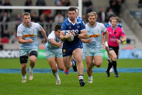 Tom Curry Sale Sharks Faz Uma Pausa Durante Luta Gallagher — Fotografia de Stock