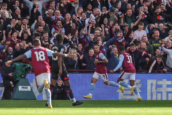 Danny Ings Aston Villa Celebra Gol Para Hacerlo Durante Partido — Foto de Stock