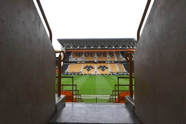 Gesamtansicht Des Molineux Stadions Heimat Der Wolverhampton Wanderers Während Des — Stockfoto