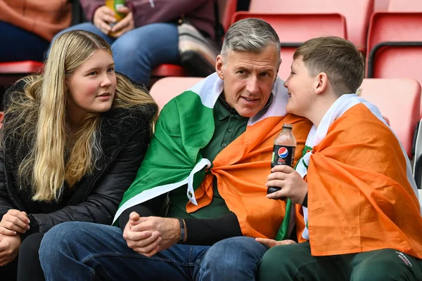 Ireland Fans Start Take Seats Ahead Rugby League World Cup — Stock Photo, Image