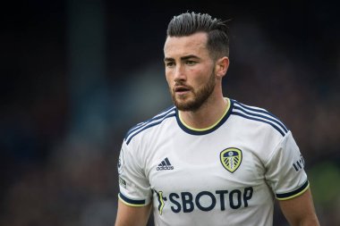 Jack Harrison # 11 Premier Lig karşılaşmasında Leeds United - Fulham maçı sırasında Leeds Road, Leeds, İngiltere, 23 Ekim 202