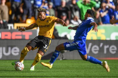 Wolverhampton Wanderers 'dan Adama Traor # 37 Premier League maçı sırasında Wolverhampton Wanderers, Molineux, Wolverhampton, Birleşik Krallık' ta Leicester City 'e karşı, 23 Ekim 2022
