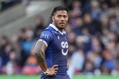 Manu Tuilagi # 12 of Sale Sharks Gallagher Premiership maçı sırasında AJ Bell Stadyumu, Eccles, Birleşik Krallık 'ta Satış Köpekbalıkları vs.