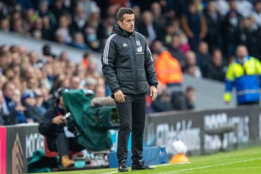 Marco Silva Premier Lig maçında Fulham 'ın teknik direktörü Leeds United ile Fulham arasında 23 Ekim 202' de Elland Road, Leeds, İngiltere 'de oynanan maçta.