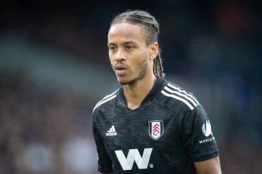 Bobby Reid # 14 Fulham Premier Lig maçı sırasında Leeds United Fulham 'a karşı Elland Road, Leeds, İngiltere, 23 Ekim 202