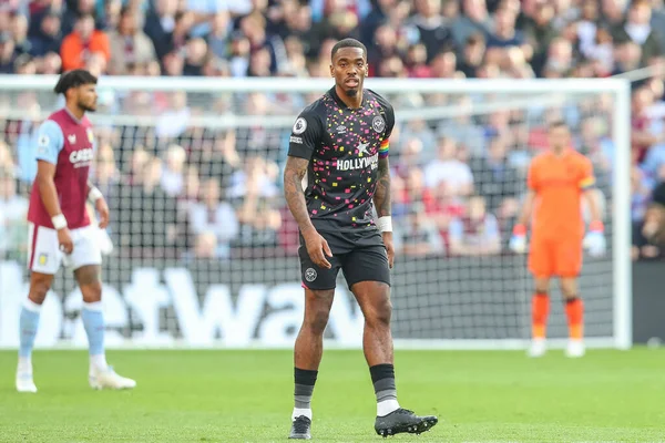 Brentford Numaralı Ivan Toney Premier Lig Maçında Aston Villa Brentford — Stok fotoğraf