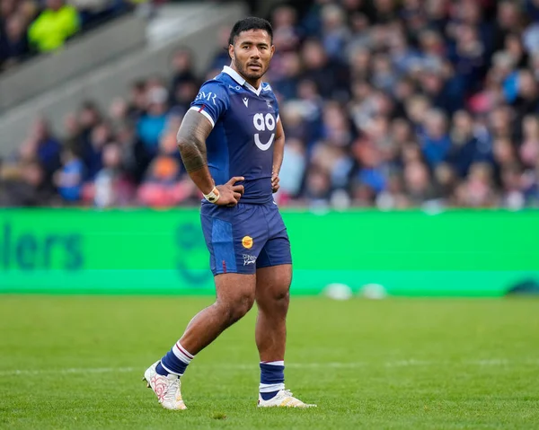 Manu Tuilagi Sale Sharks Gallagher Premiership Maçı Sırasında Bell Stadyumu — Stok fotoğraf