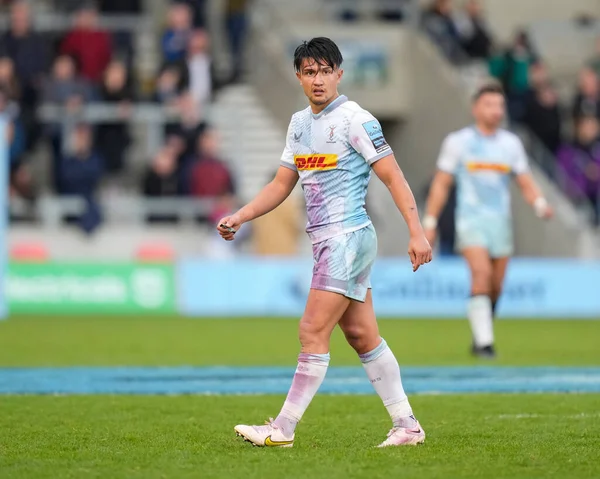 Marcus Smith # 10. Harlequins Gallagher Premiership maçı sırasında AJ Bell Stadyumu, Eccles, Birleşik Krallık 'ta Satış Köpekbalıkları vs.