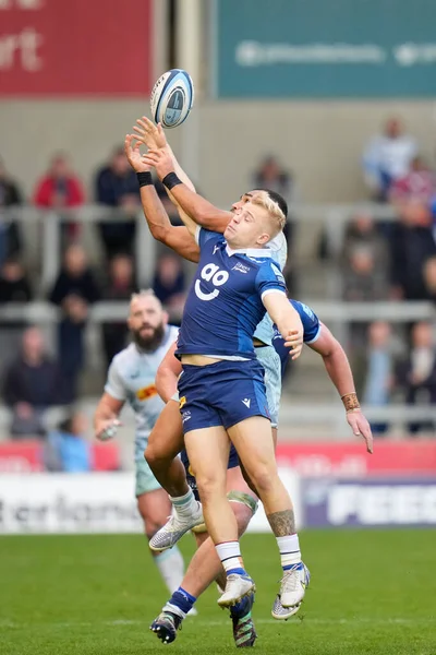 Joe Marchant Harlequins Competes Kick Aaron Reed Sale Sharks Gallagher — Stock Photo, Image