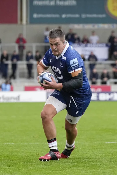Nick Schonert # 3 Sale Sharks Gallagher Premiership maçında AJ Bell Stadyumu, Eccles, Birleşik Krallık, 23 Ekim 202 'de Satış Köpekbalığı - Harlequins maçında