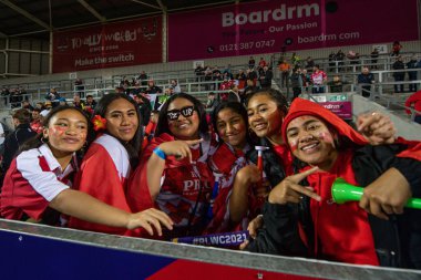 Tonga taraftarları, Rugby Ligi Dünya Kupası 2021 'den önce 24 Ekim 202' de St Helens, İngiltere 'de oynanan Wicked Stadyumu' nda Tonga Galler maçına katılacaklar.