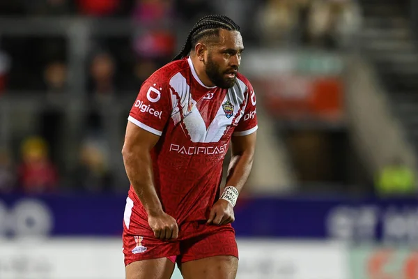 Konrad Hurrell Tonga Tijdens Rugby League World Cup 2021 Wedstrijd — Stockfoto