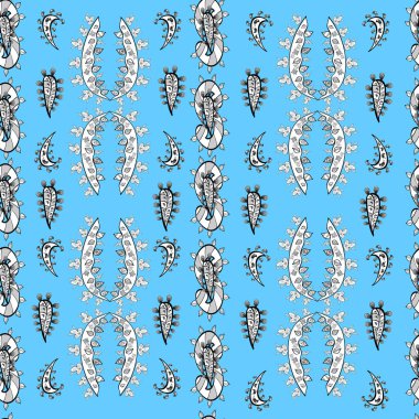 Renkli arkaplanda ilginç karalamalar olan kusursuz desen. Raster illüstrasyonu.