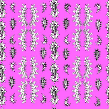 Renkli arkaplanda ilginç karalamalar olan kusursuz desen. Raster illüstrasyonu.