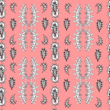 Renkli arkaplanda ilginç karalamalar olan kusursuz desen. Raster illüstrasyonu.