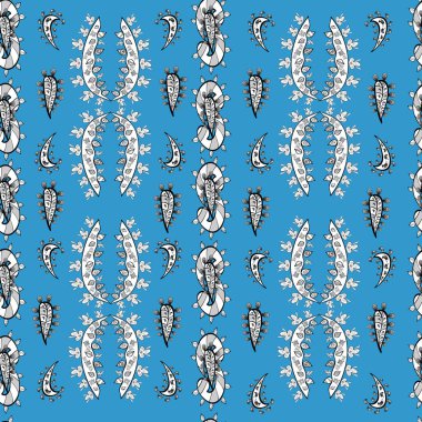 Renkli arkaplanda ilginç karalamalar olan kusursuz desen. Vektör illüstrasyonu.