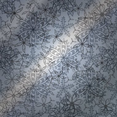 Renkli arkaplanda ilginç karalamalar var. Vektör illüstrasyonu.