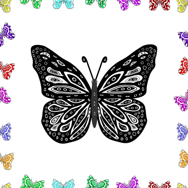 Patrón Mariposa Divertida Para Textil Tela Estilo Moda Patrón Mariposa — Vector de stock