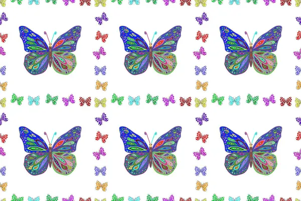 Aquarelle Abstraite Motif Lumineux Ailes Papillon Couleurs Rétro Fond Pour — Photo