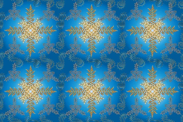 Бесшовно Цветочный Винтажный Бесшовный Рисунок Элементы Серого Бежевого Синего Цветов — стоковое фото