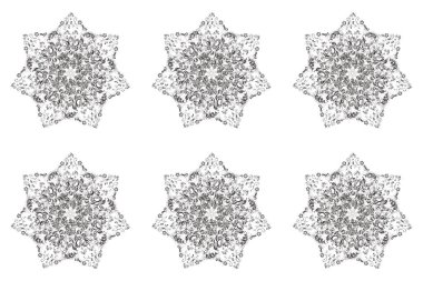 Renkli arkaplanda ilginç karalamalar olan kusursuz desen. Pano. Raster illüstrasyonu.