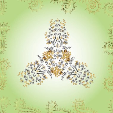 Renkli arkaplanda ilginç karalamalar olan kusursuz desen. Vektör illüstrasyonu.