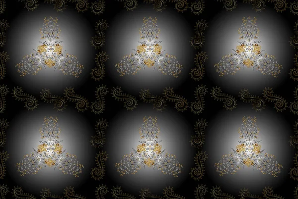 Květinová Ozdoba Brokátový Textilní Vzor Sklo Kov Květinovým Vzorem Hnědé — Stock fotografie
