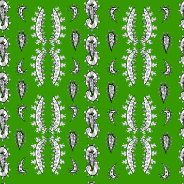 Renkli arkaplanda ilginç karalamalar olan kusursuz desen. Raster illüstrasyonu.