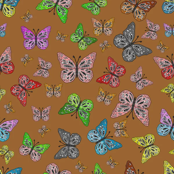 Superb Background Design Fabric Paper Wrappers Wallpaper Butterfly Pattern Black — Stock Photo, Image