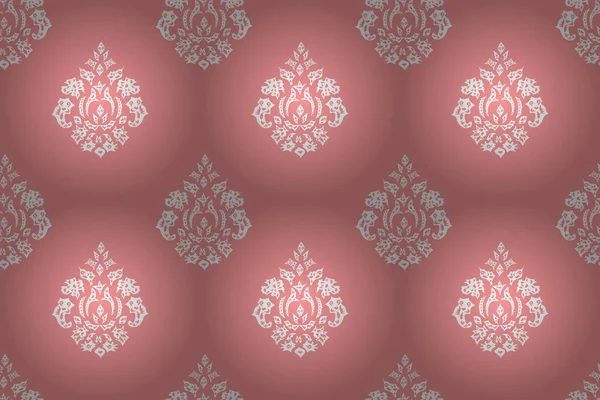 Seamless raster pano wallpaper with vintage elements — Stock Photo, Image
