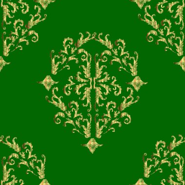 Renkli arkaplanda ilginç karalamalar olan kusursuz desen. Raster illüstrasyonu.