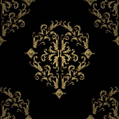 Renkli arkaplanda ilginç karalamalar olan kusursuz desen. Vektör illüstrasyonu.