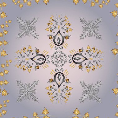 Renkli arkaplanda ilginç karalamalar olan kusursuz desen. Raster illüstrasyonu.